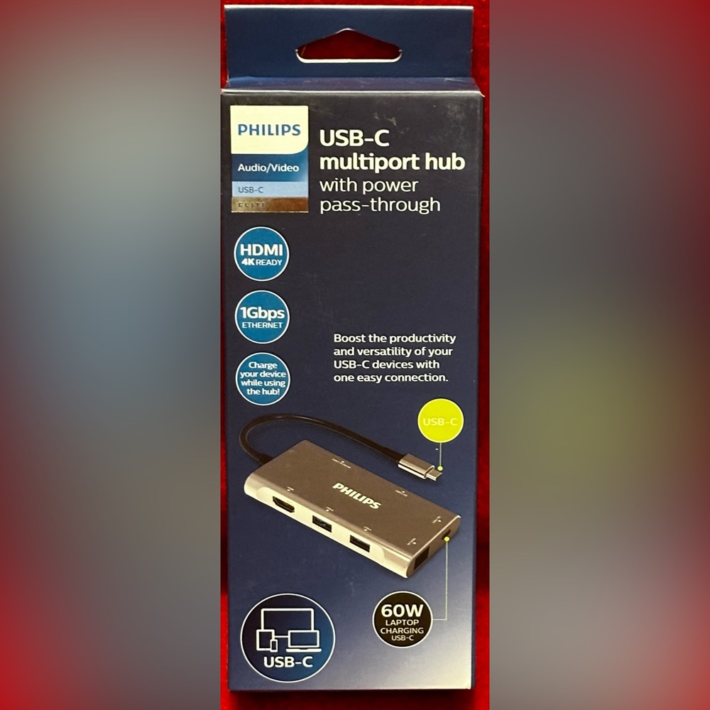 Philips USB-C Multiport Hub With Power Pass-Through